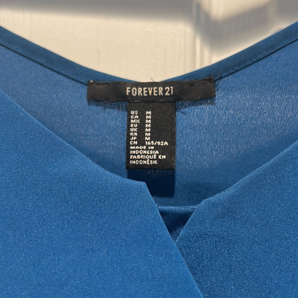 Royal Blue Ruffle Tank Top - Picture 2 of 4